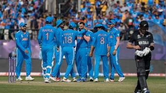 Inbdia had defeated New Zealand by four wickets in the 2023 World Cup league stage match in Dharamsala. PTI 
